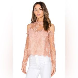 Mock Neck Saylor Lace Blouse